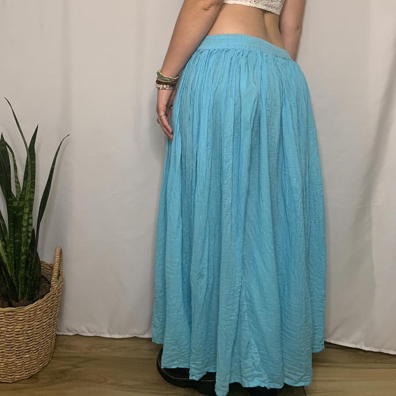 Blue flowy maxi on sale skirt