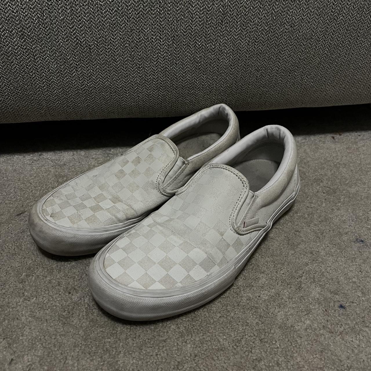 White checkered vans on sale reflective