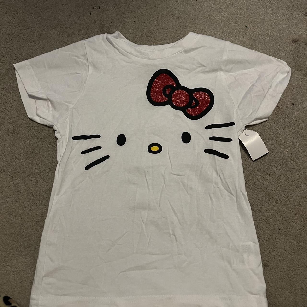 Hello Kitty Women's White and Red Shirt | Depop