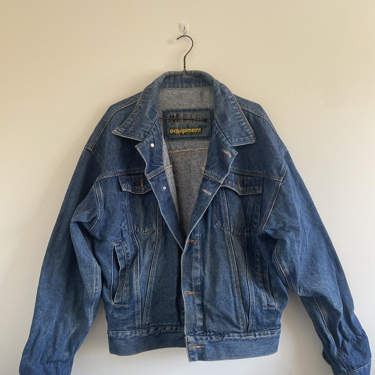 VINTAGE BAGGY DENIM JACKET FROM WORKWEAR BRAND,... - Depop