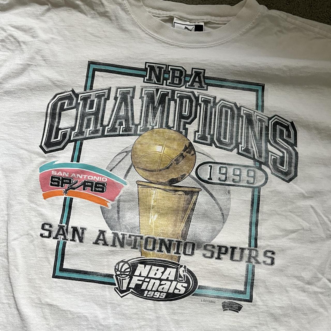 Vintage San Antonio Spurs 1999 NBA Finals Champions... - Depop