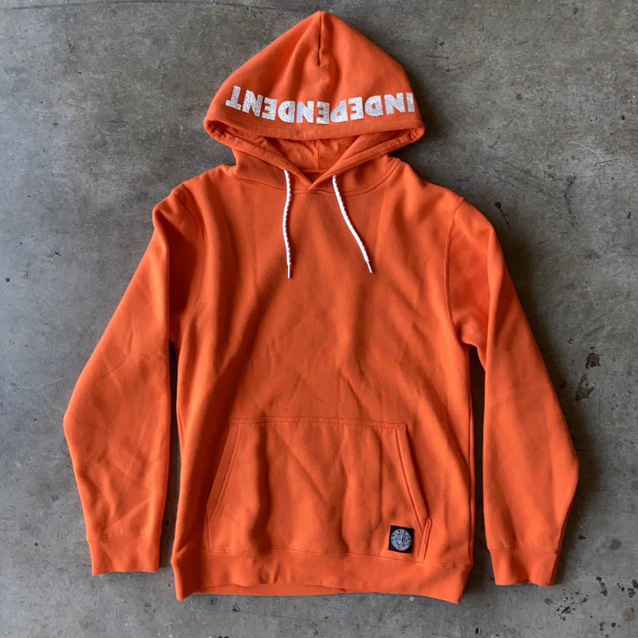 Independent truck company orange hoodie with... - Depop