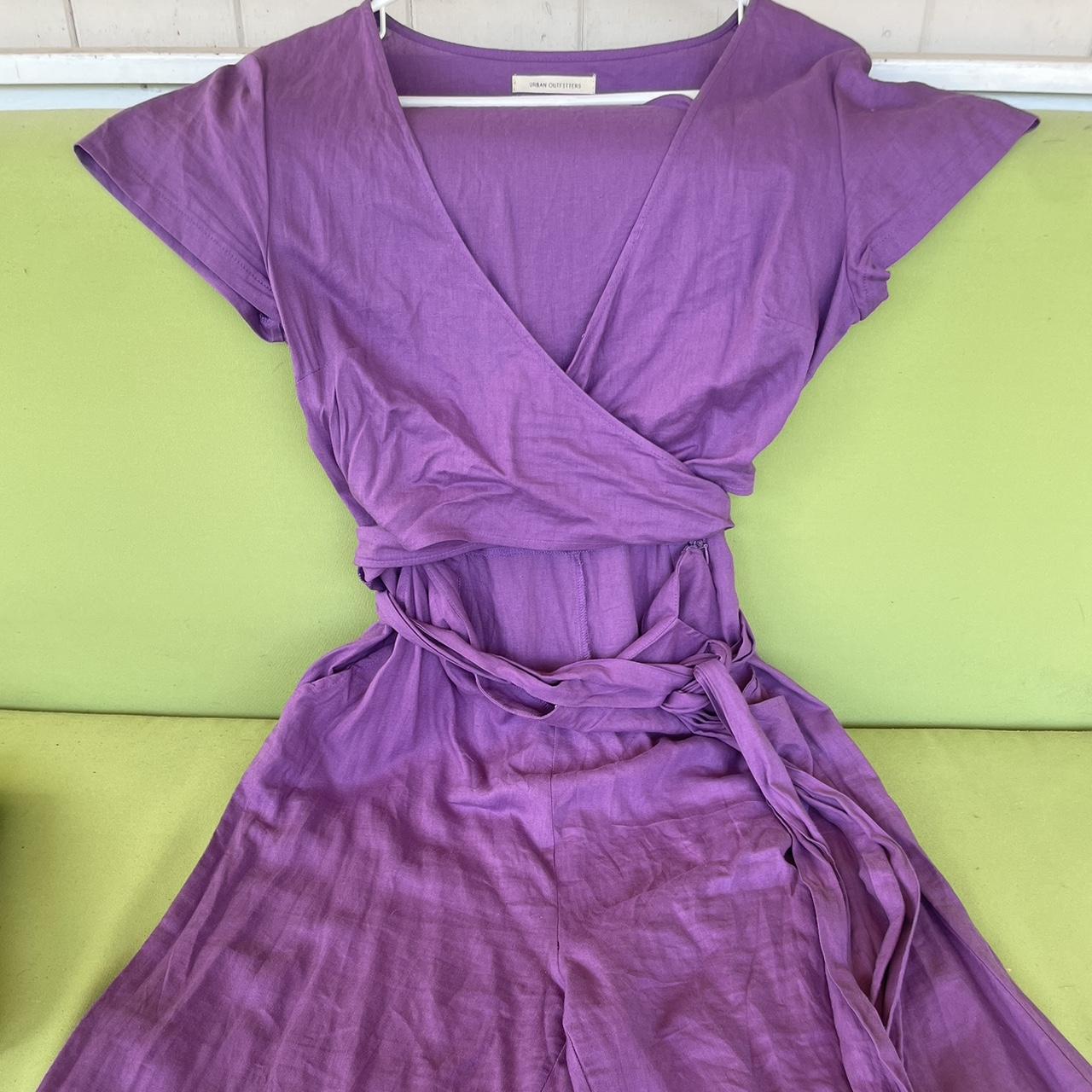Urban Outfitters linen purple wrap jumpsuit!