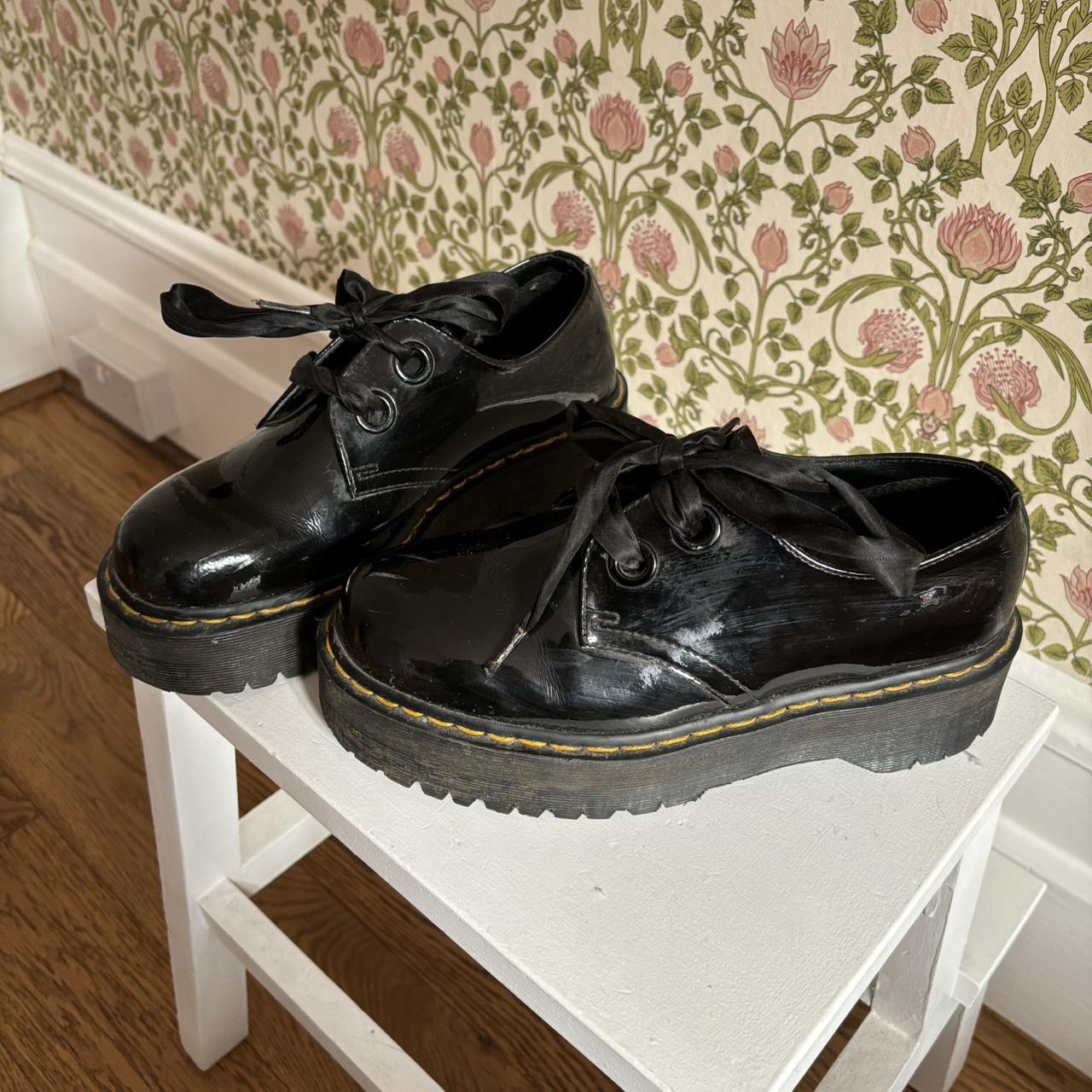 Dr martens holly sales ribbon flatform shoes