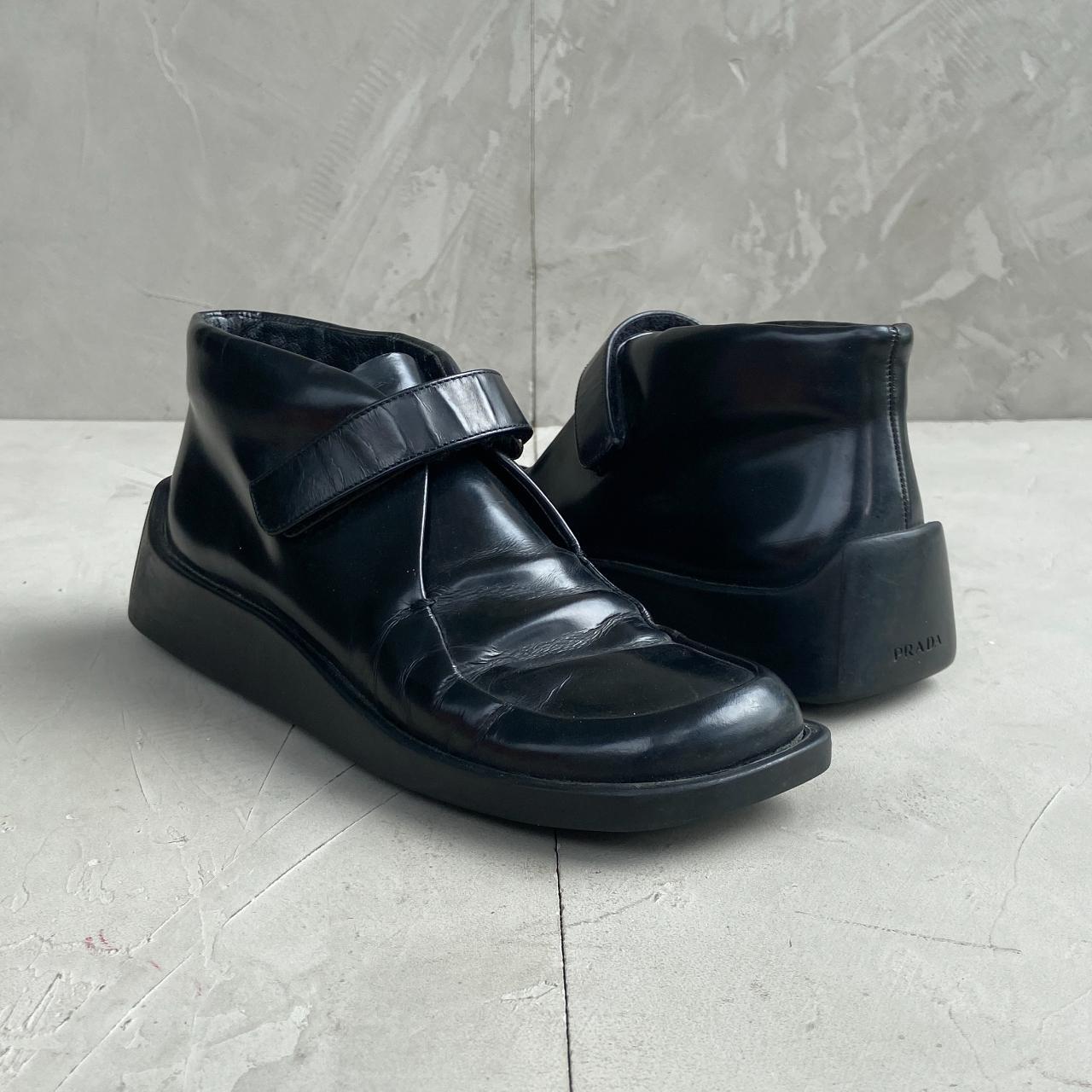 Prada SS99 Black Leather Square Toe | Depop