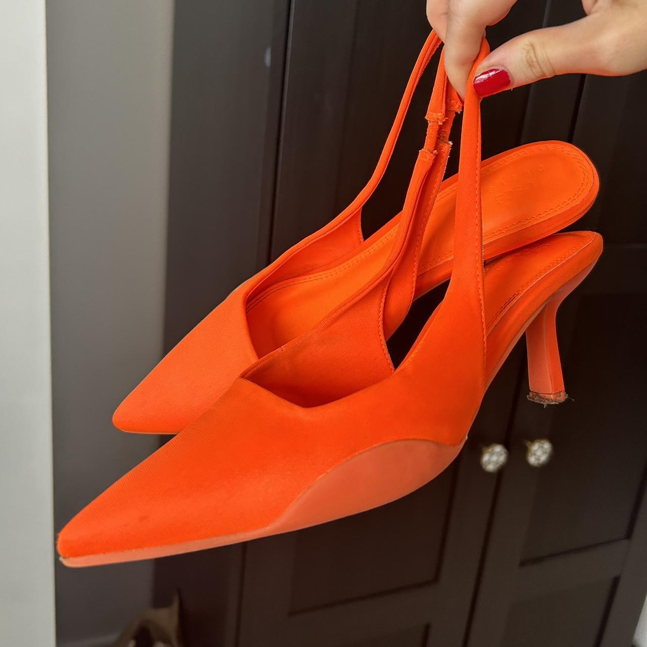 asos orange heels