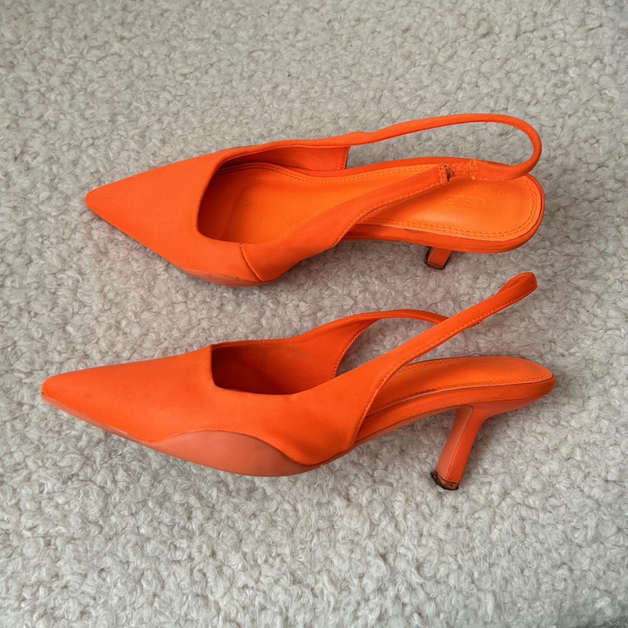 asos orange heels