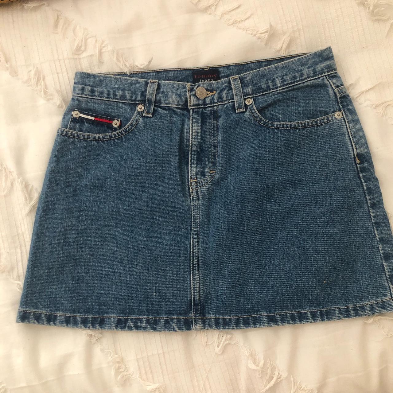 Vintage Tommy Jeans Mini skirt. Fits a size 2-4. - Depop