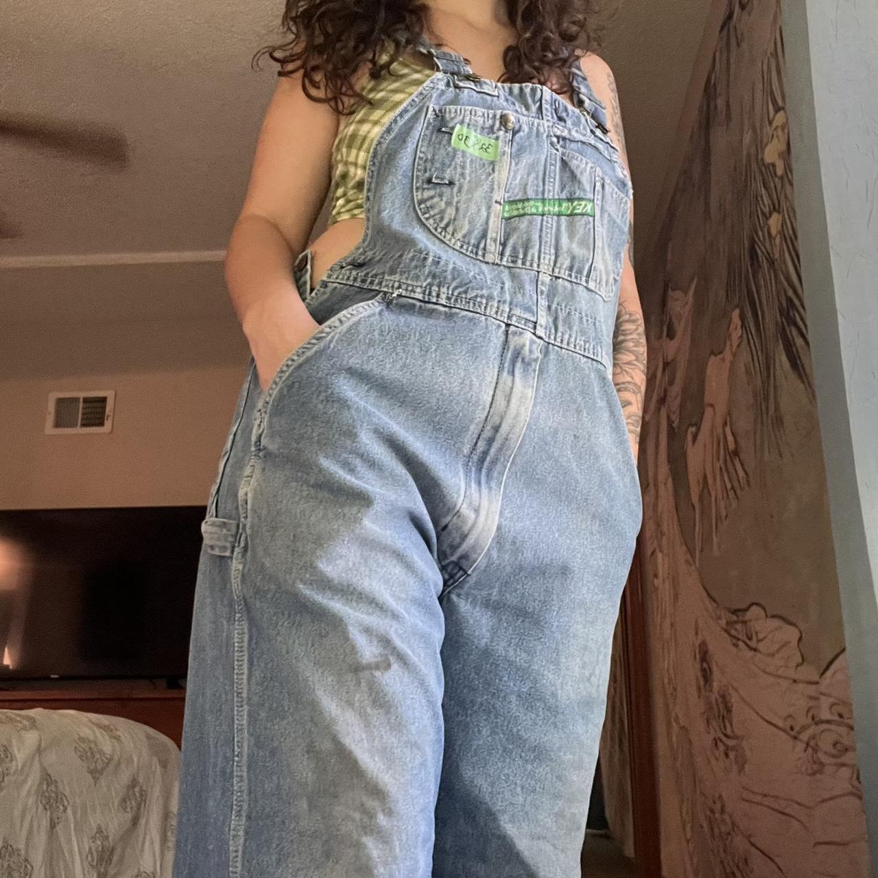 vintage 90s key overalls!! 38 inch waist 29 inch... Depop