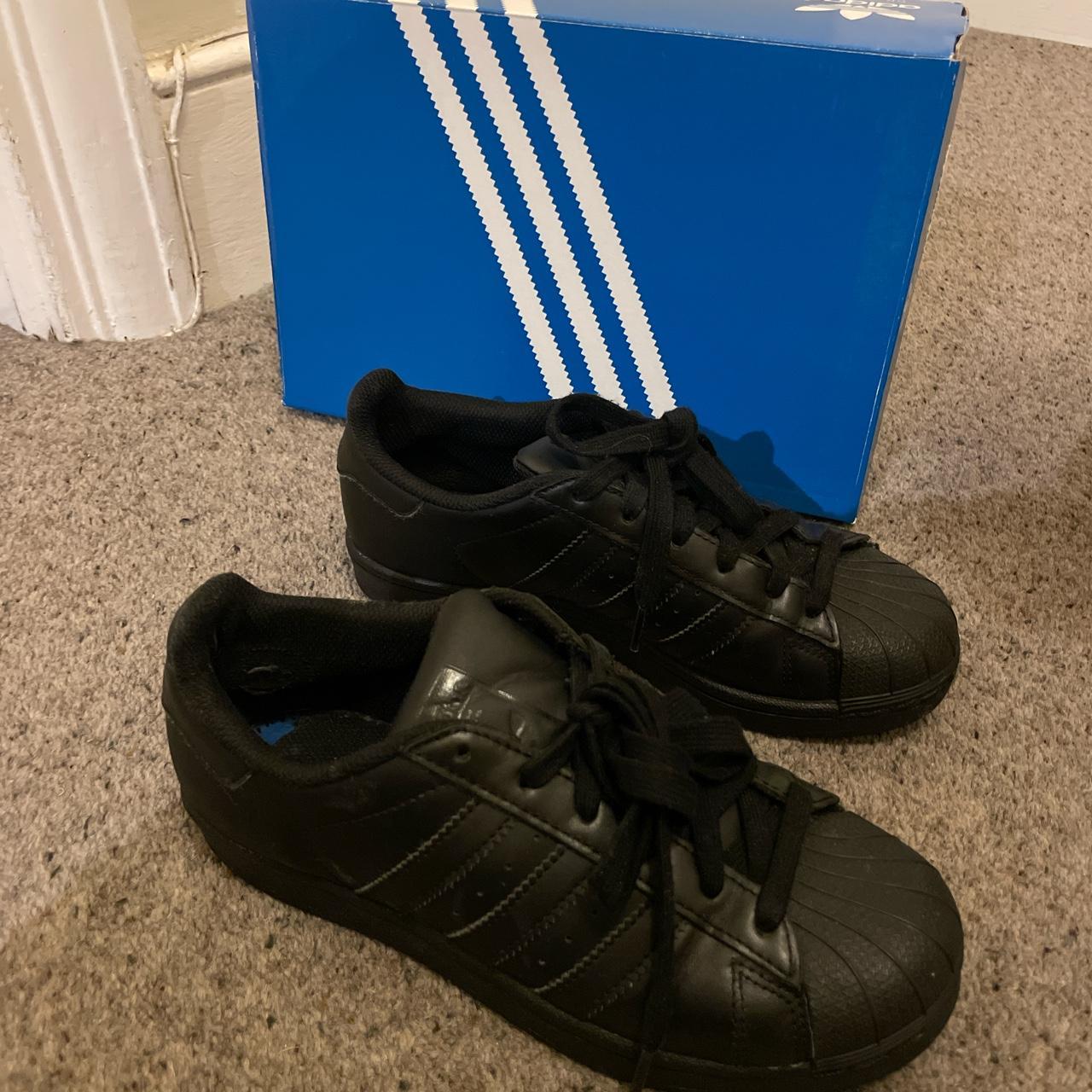 womens adidas black superstar 2 trainers