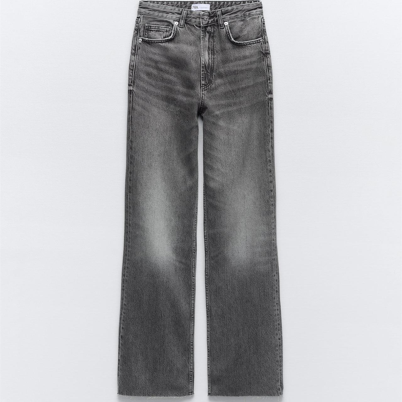 Zara high rise wide leg jeans brand-new with tags... - Depop