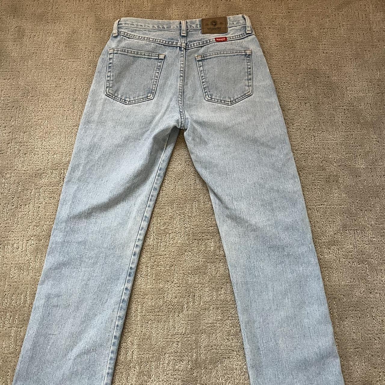 perfect light wash wrangler jeans -perfect... - Depop