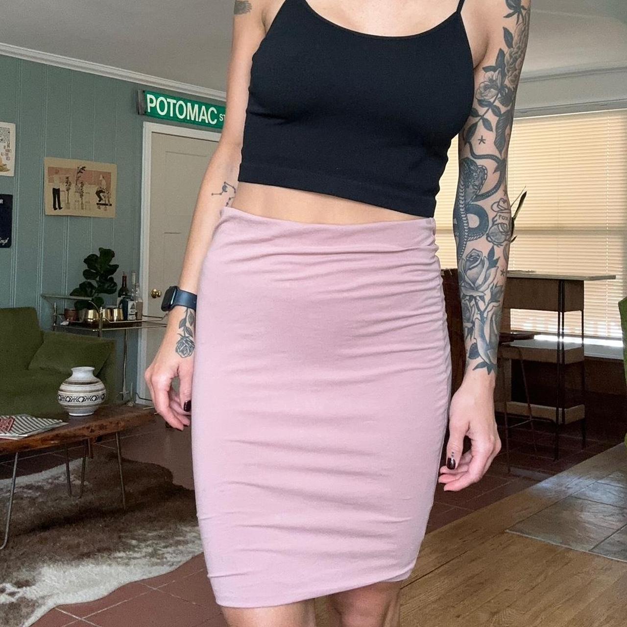 Bobi light pink pencil skirt super soft and