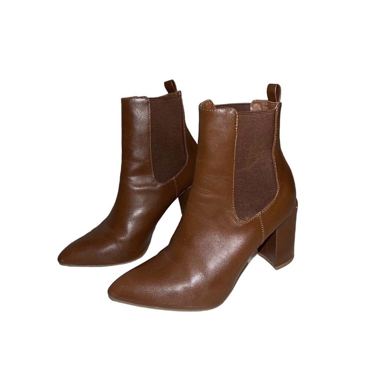 Brown Pointed Toe Boot Size 7.5 Worn only... Depop