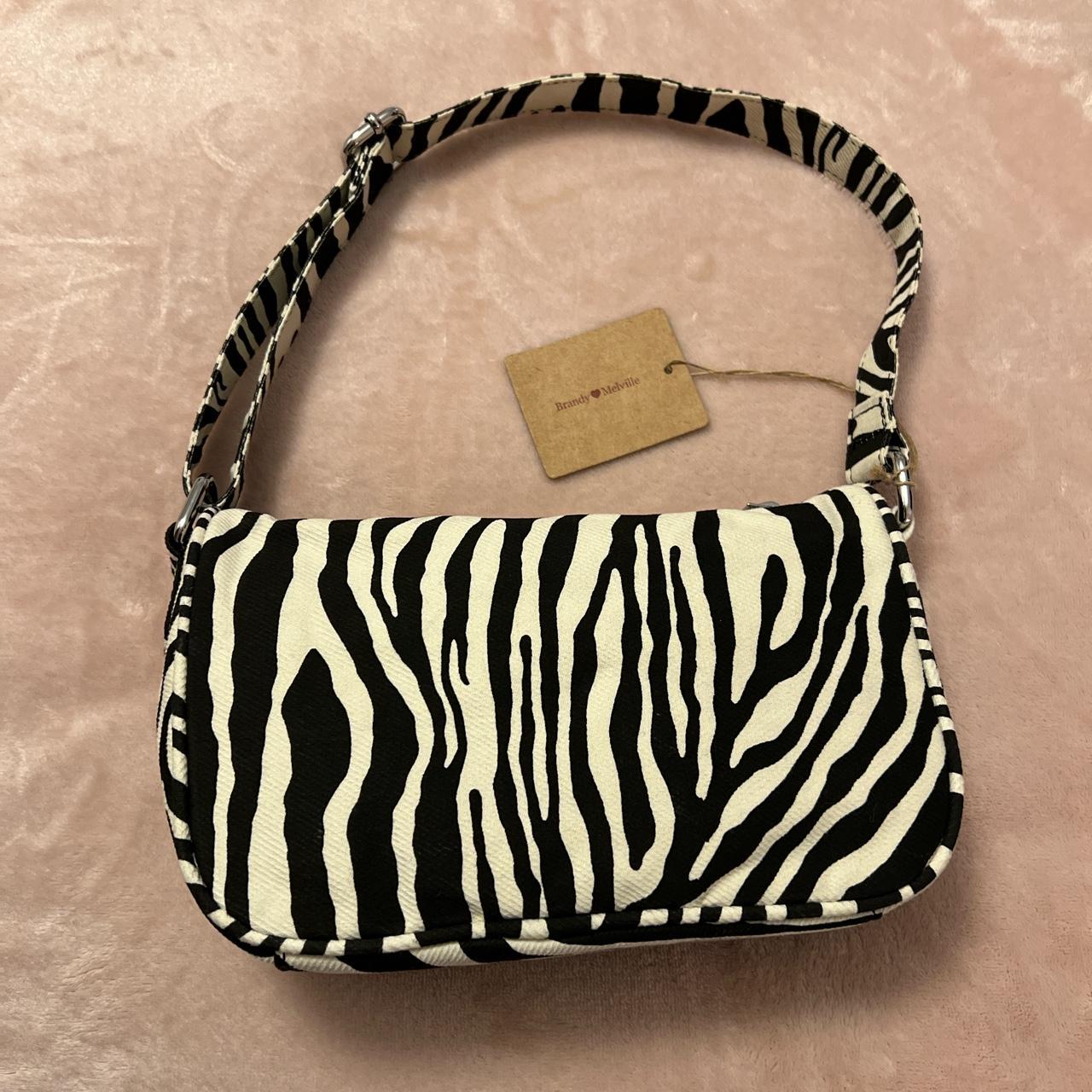 Brandy Melville Women's Black and White Bag | Depop