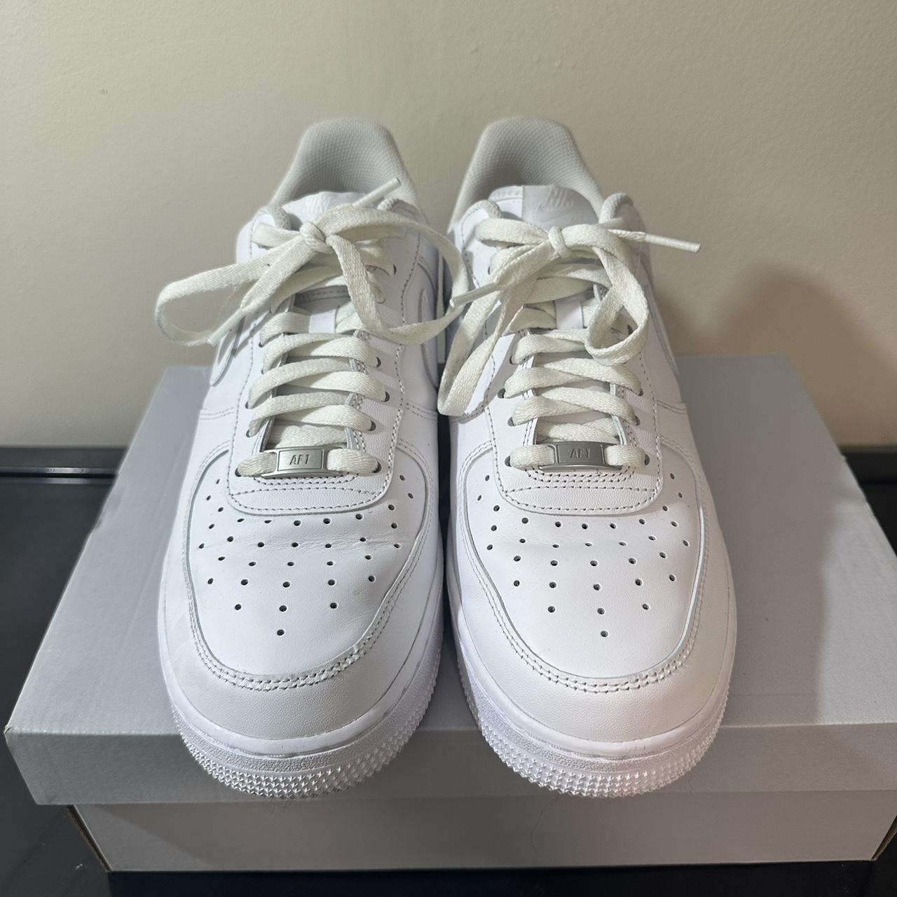 White airforces slightly in a used good condition... - Depop