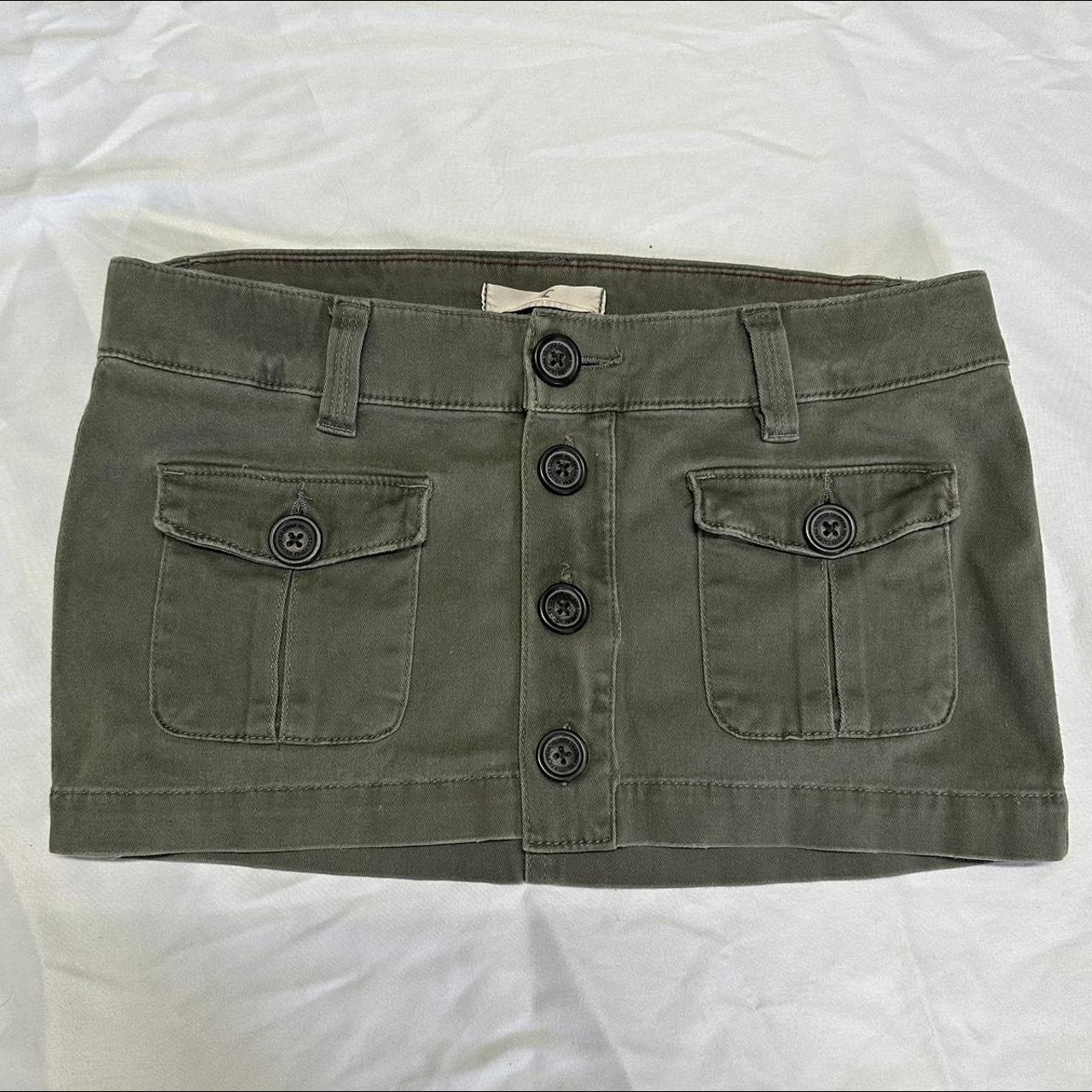 y2k hollister green micro mini skirt y2k... Depop