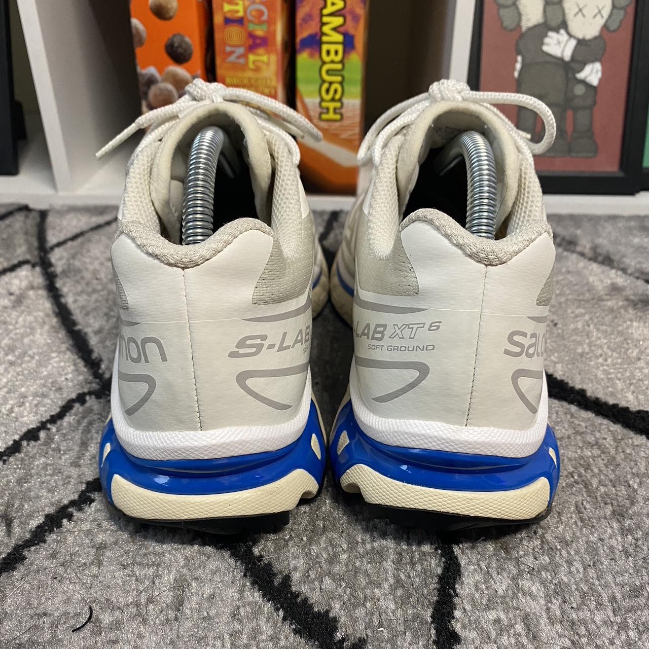 Salomon Men's White And Blue Trainers | Depop