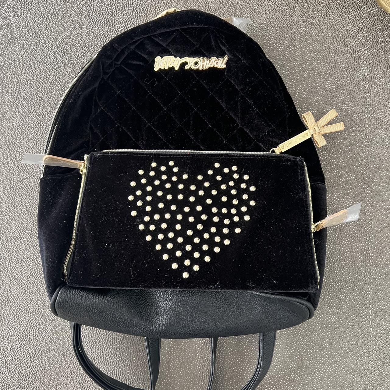 Betsey johnson outlet velvet backpack