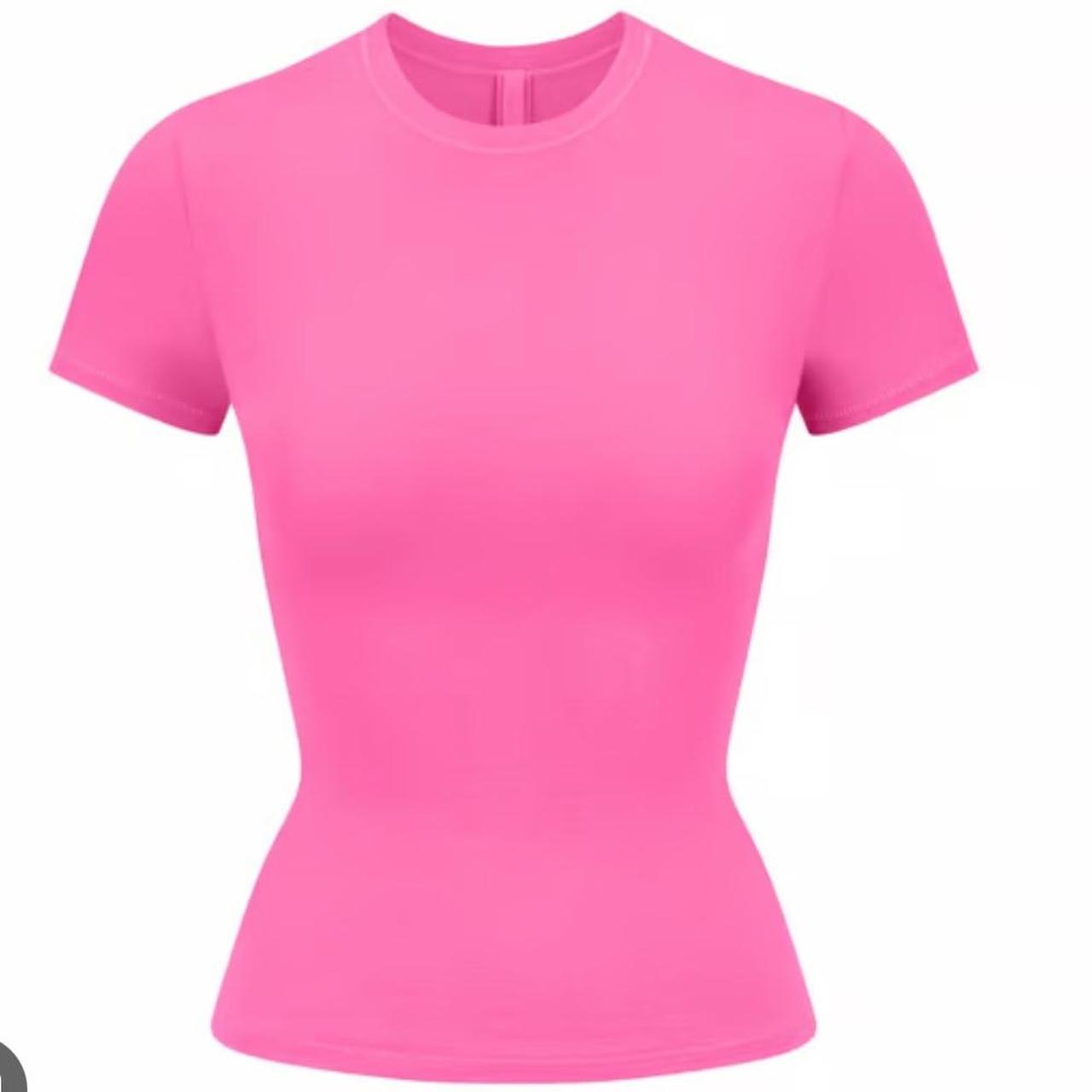 SKIMS Stretch Cotton TShirt Sugar Pink in size... Depop
