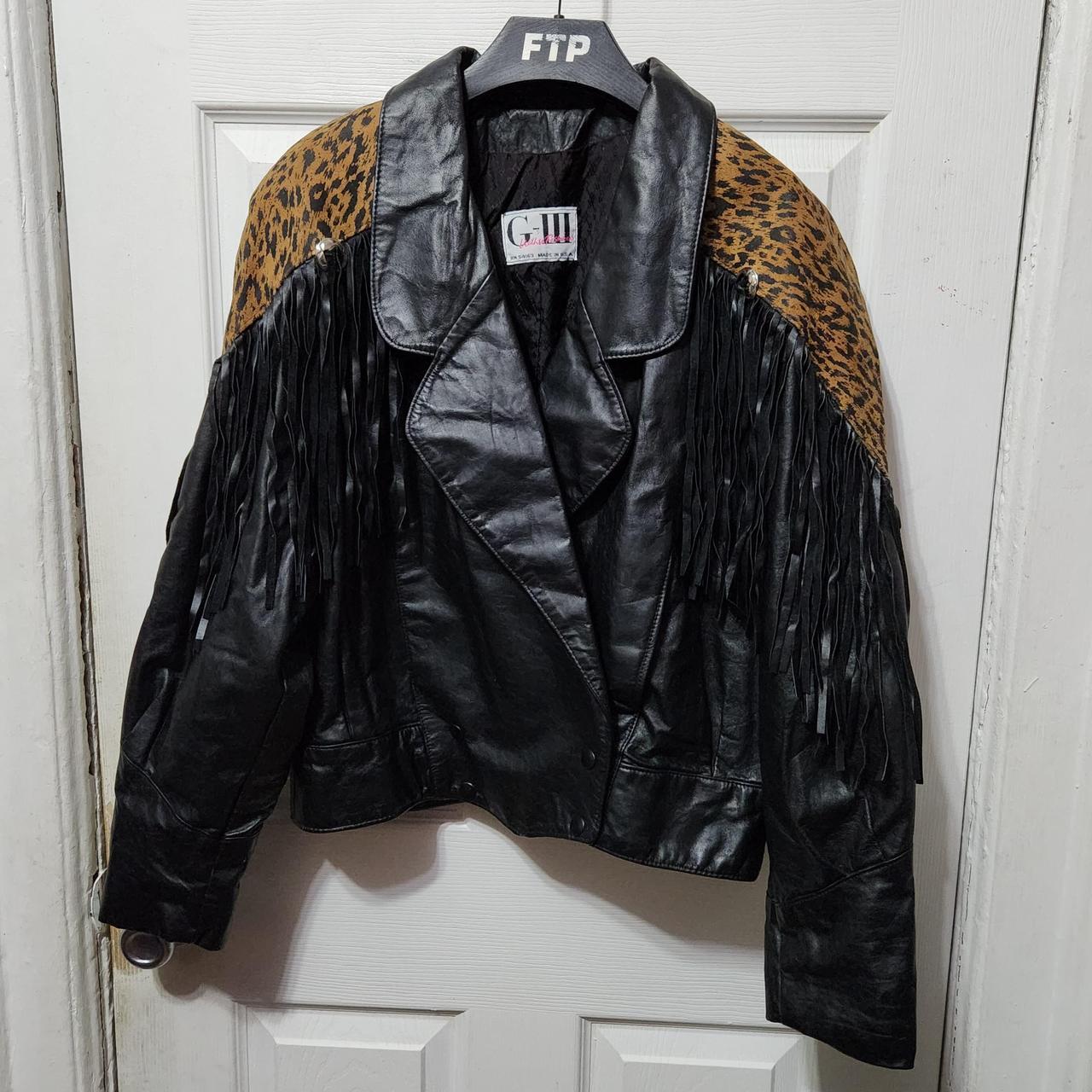 VTG 80s 90s G-III Leather Fashions Animal Print | Depop