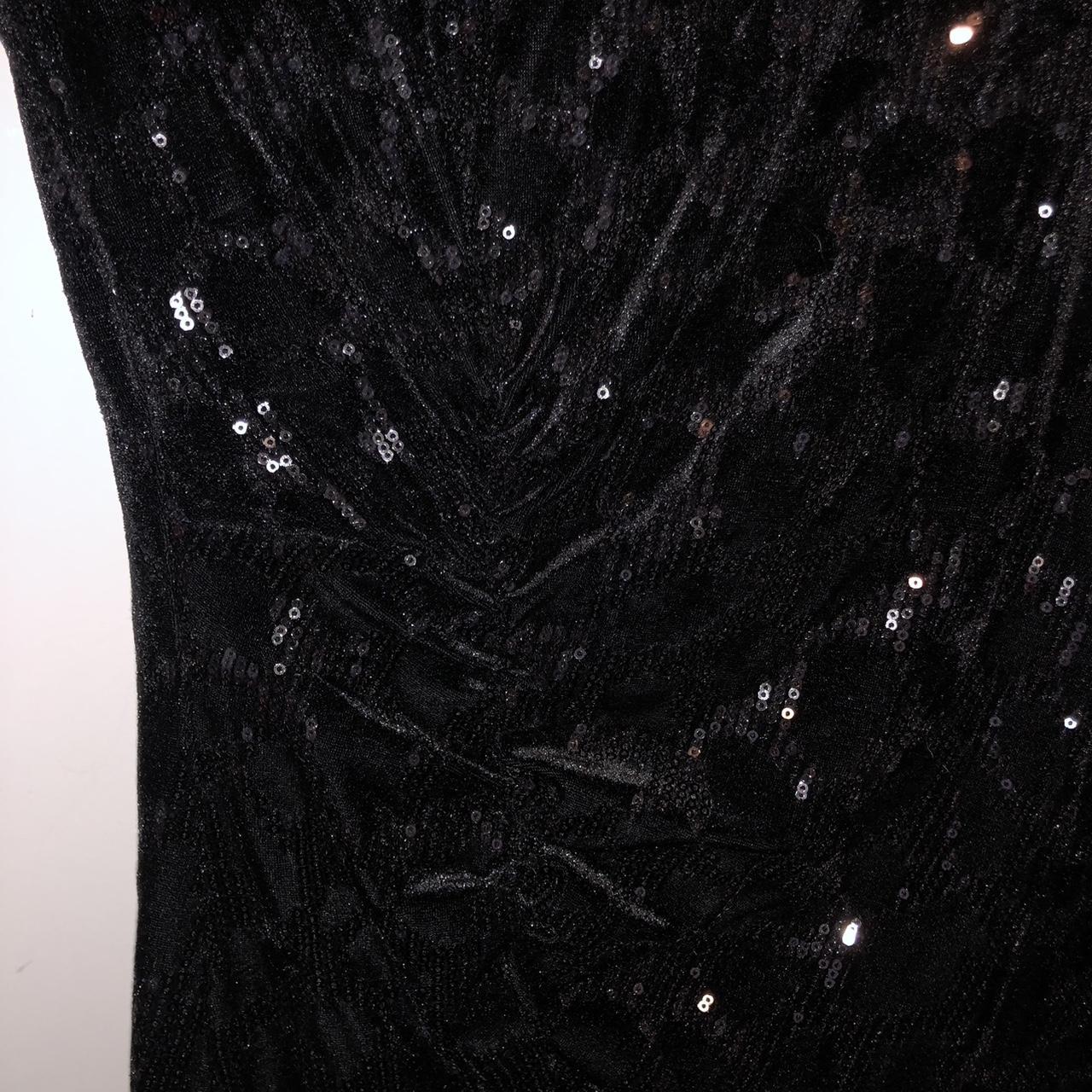 Matalan sparkly black sequin mini dress long sleeved... Depop