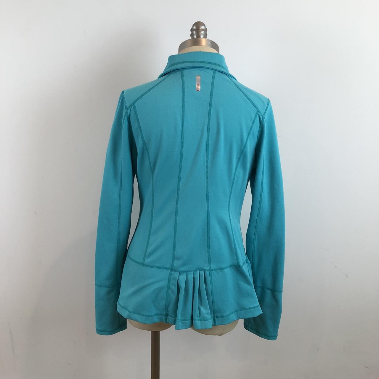 Zella Women's Blue and Green Jacket Depop