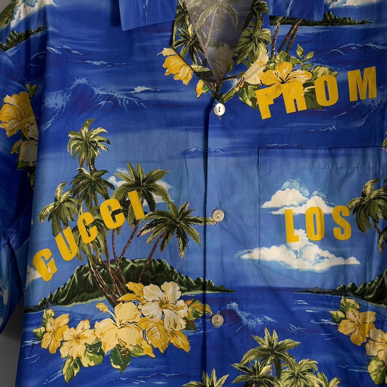 Gucci Hawaii Graphic Printed Short Sleeve Shirt Size | Depop