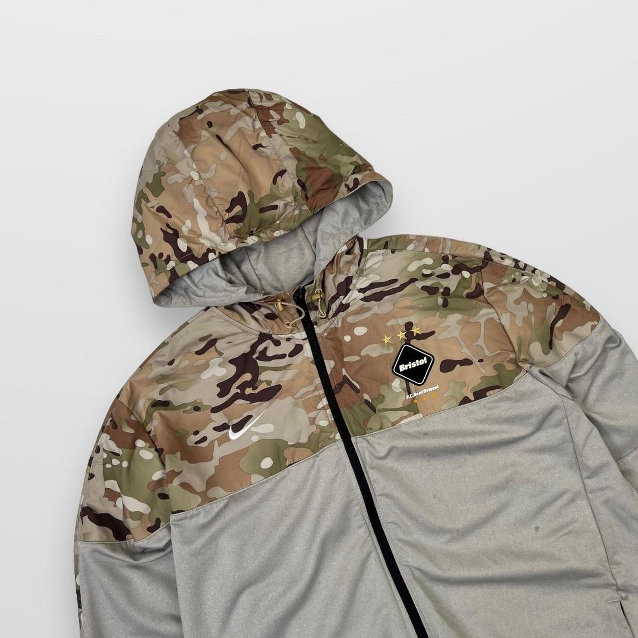 Nike x F.C Real Bristol Jacket In Grey & Camo Mens | Depop