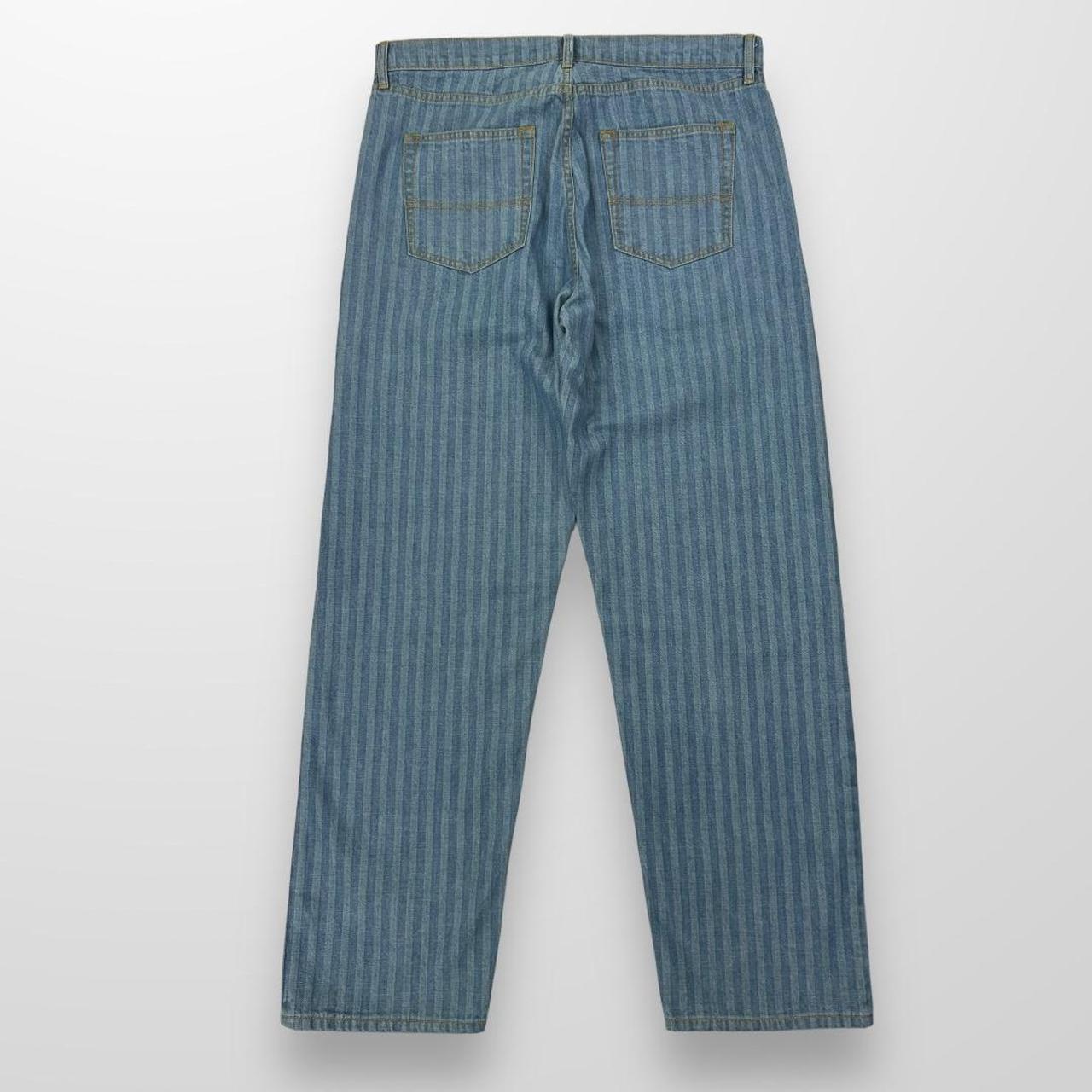 Noah Pleated Striped Jeans In Two Tone Stone Wash | Depop