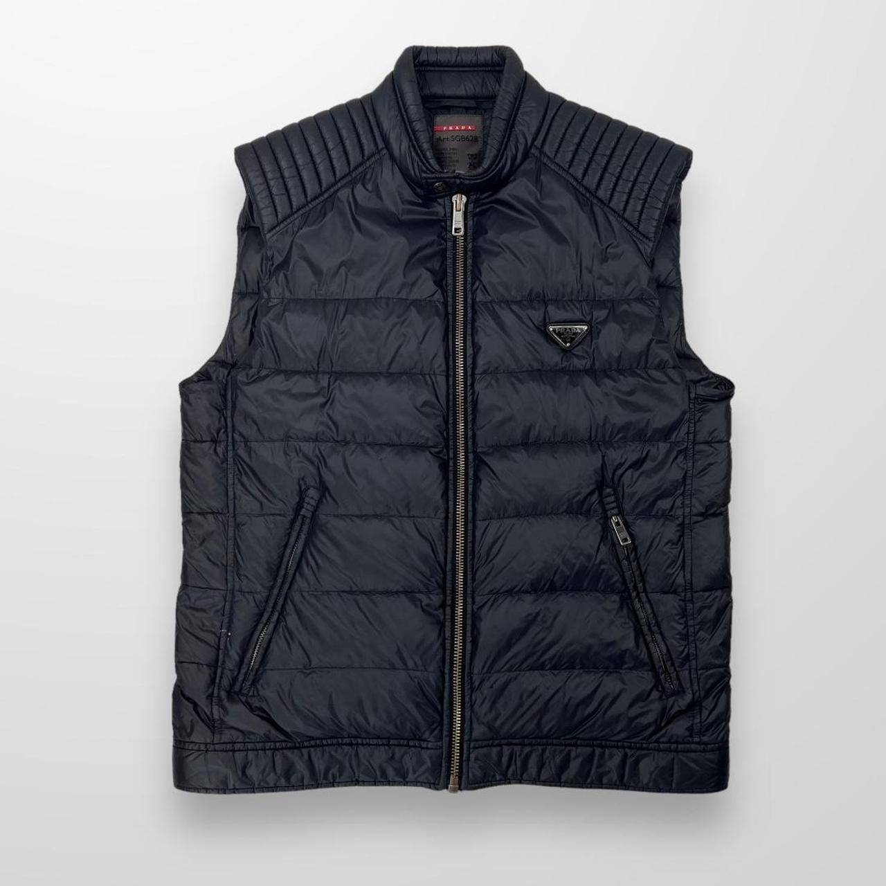 Prada Padded Body Warmer In Navy Mens Size 54