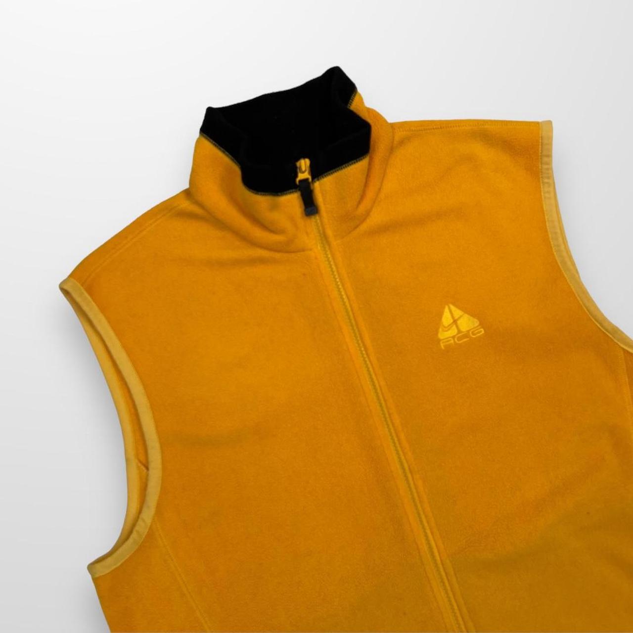 Nike ACG Fleece Gilet Vest In Yellow & Black Mens | Depop