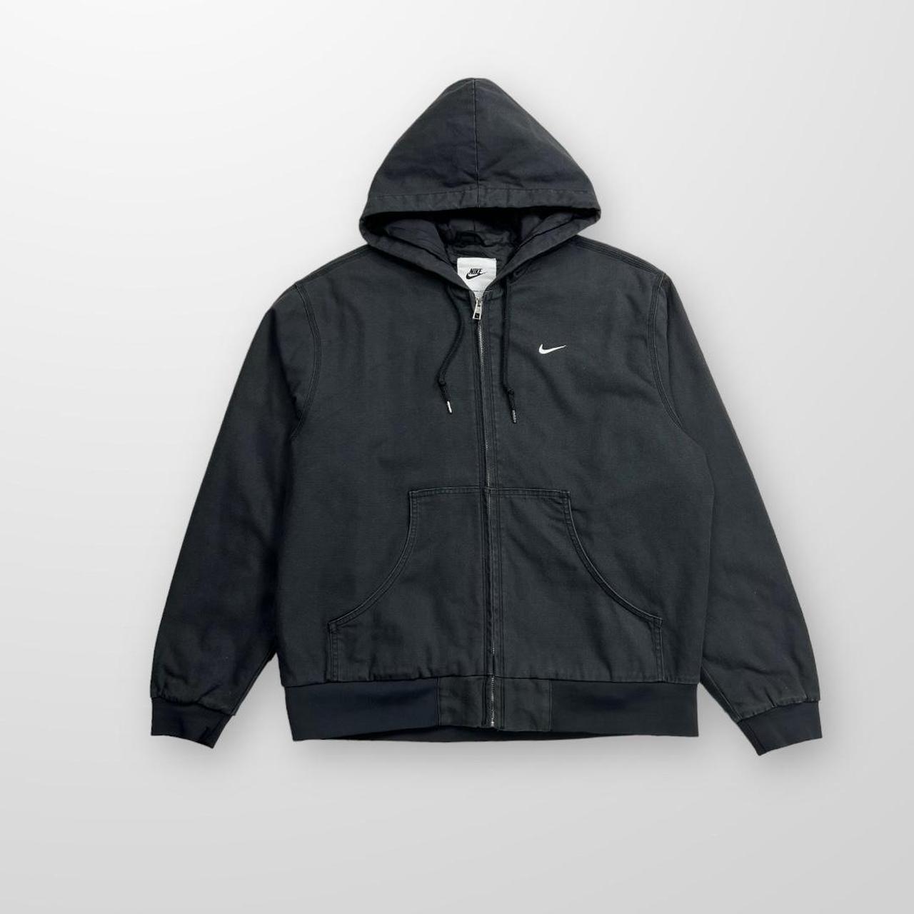 Nike Life Padded Hooded Jacket In Black Mens Size... - Depop