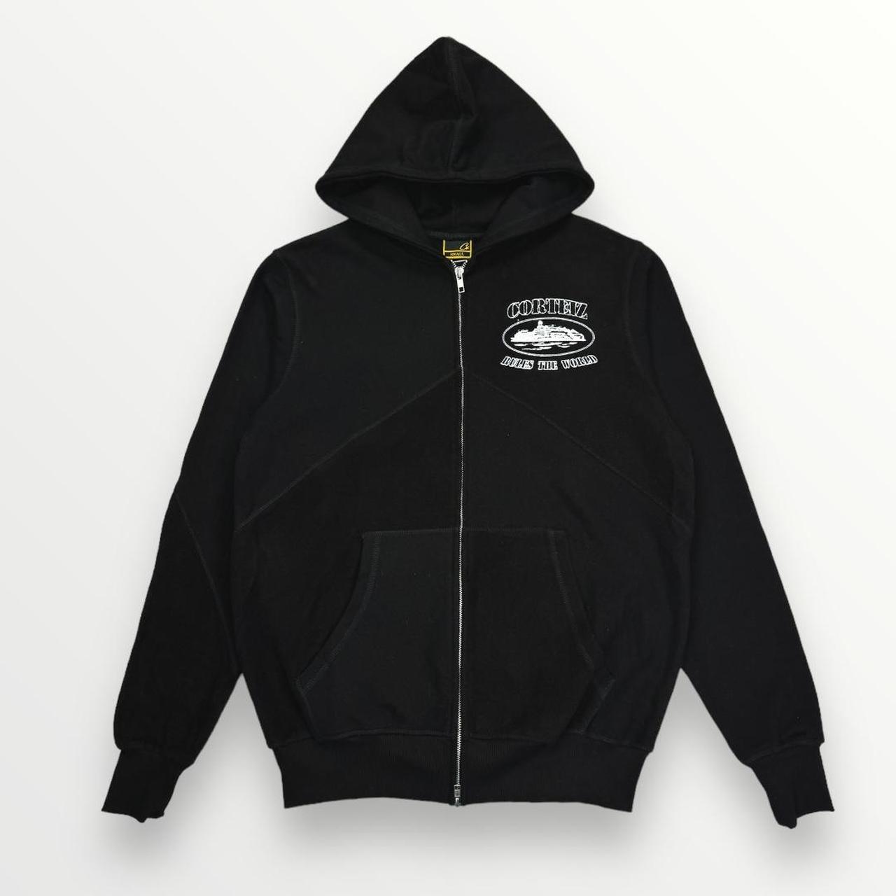 Corteiz Superior V2 Zip-Up Hoodie In Black Mens | Depop