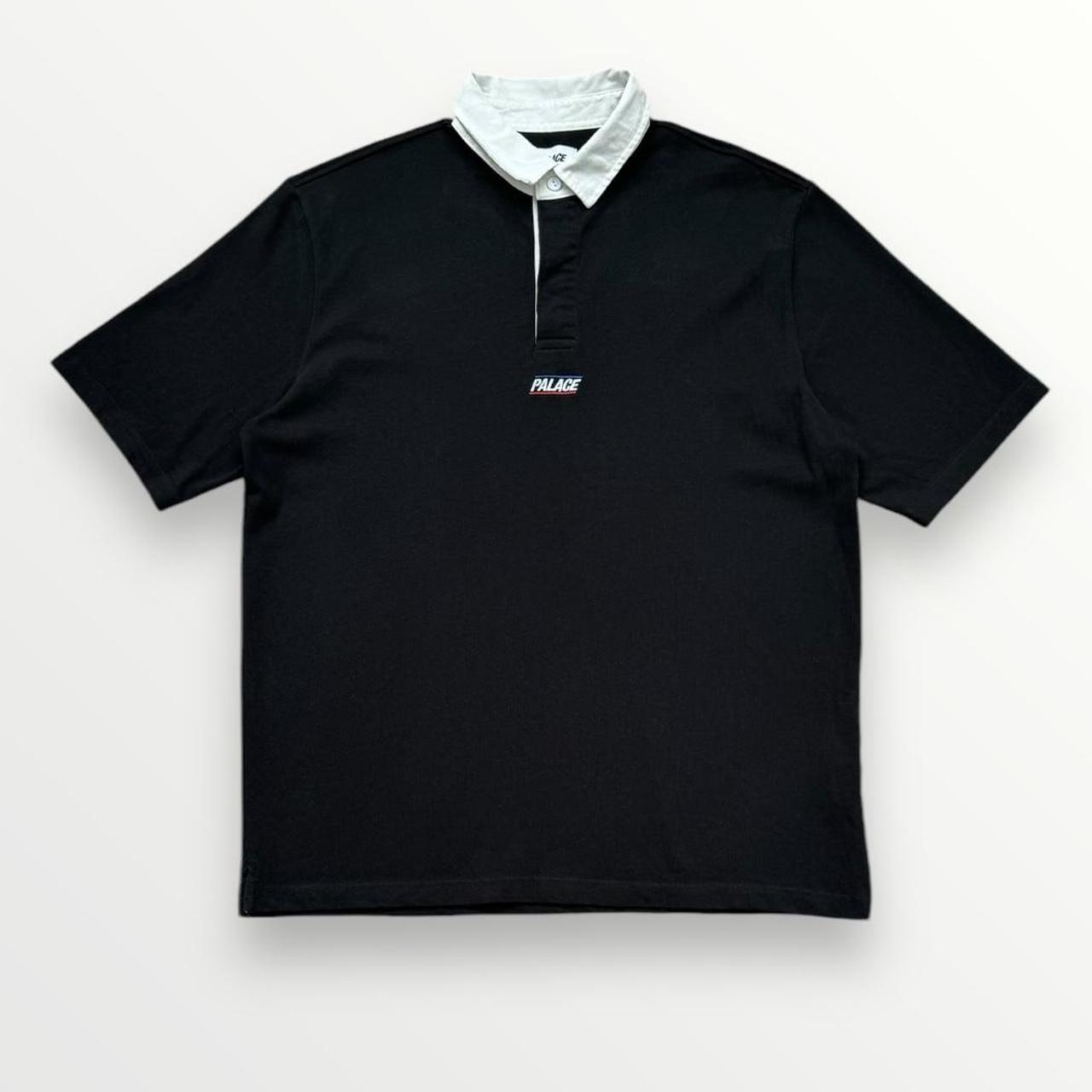Palace Wide Rugby Polo In Black Mens Size Large | Depop