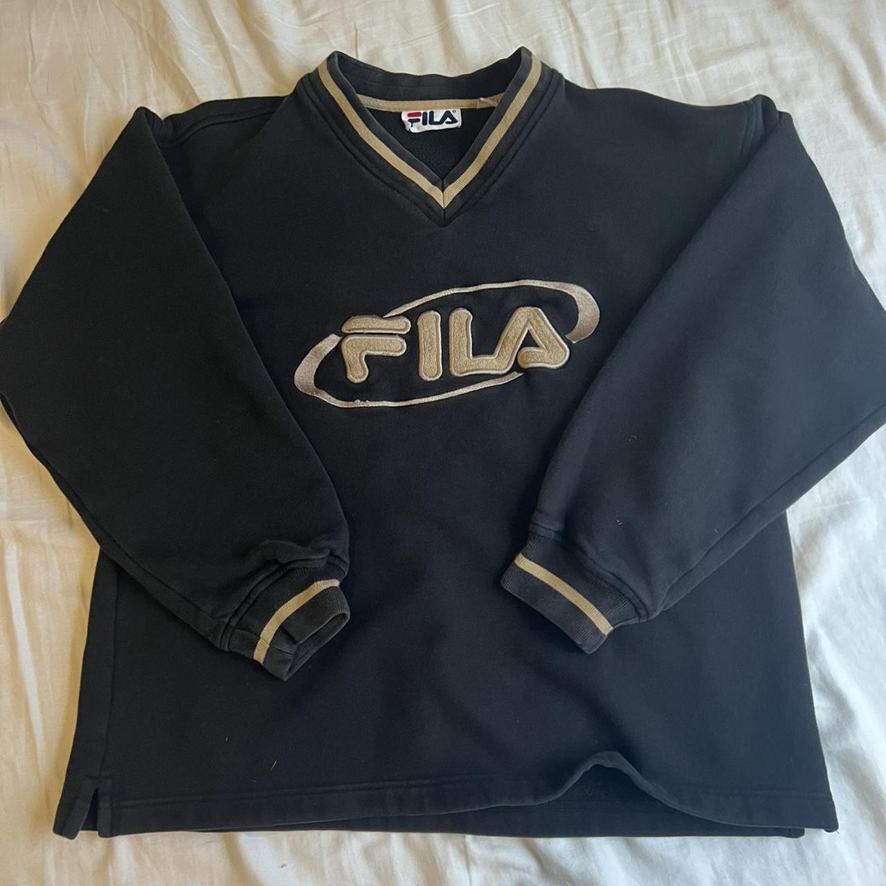 Fila Women's Black and Gold Sweatshirt | Depop