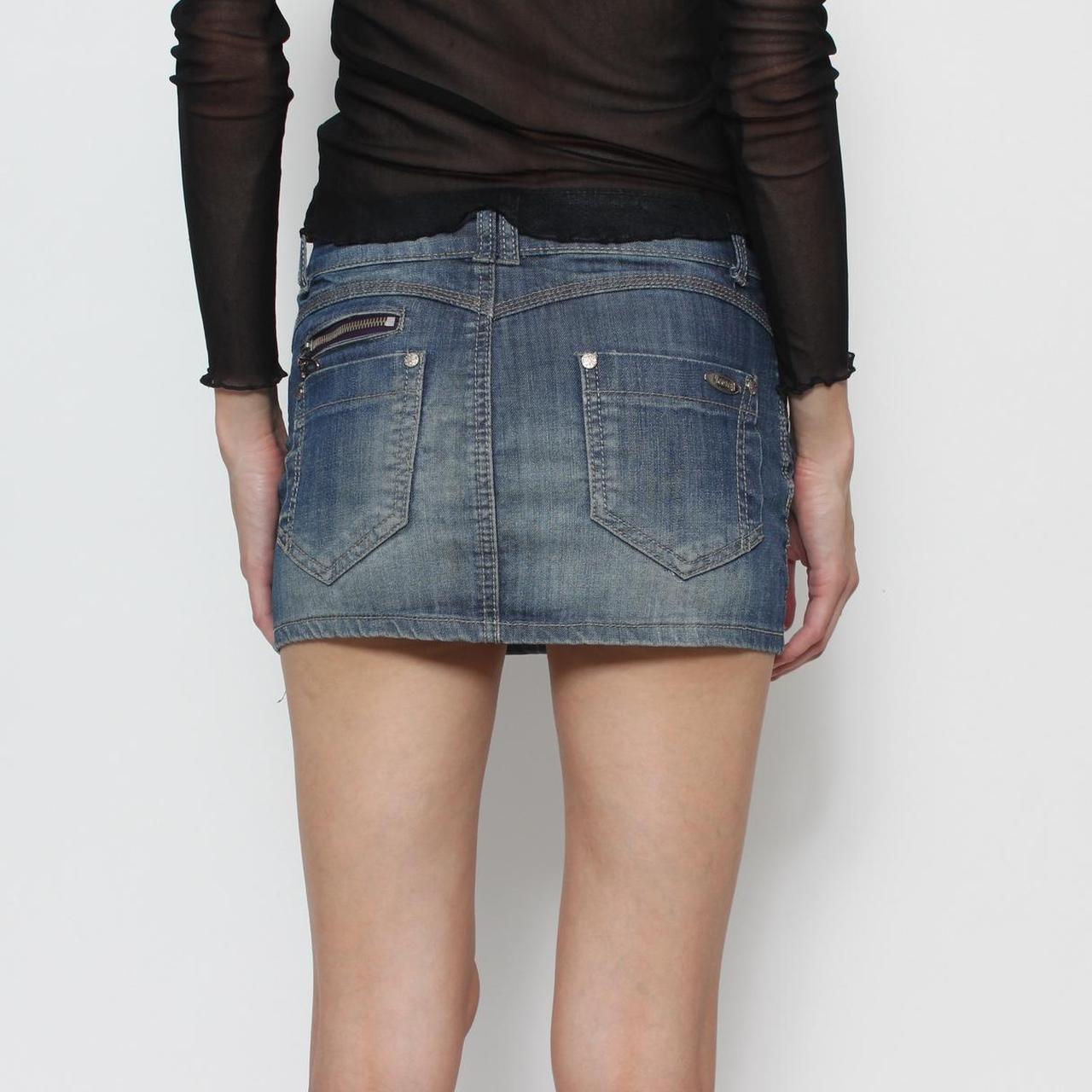 Y2K MICRO MINI XXS DENIM SKIRT // by miss swan //... - Depop