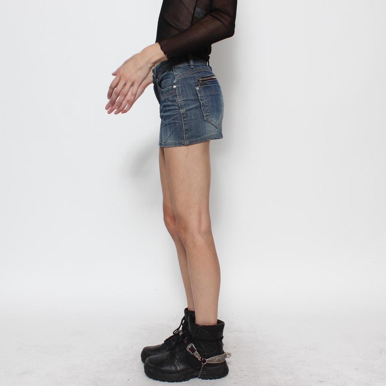 Y2K MICRO MINI XXS DENIM SKIRT // by miss swan //... - Depop