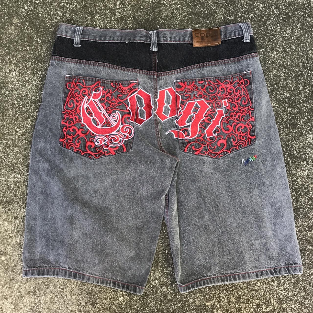 Coogi Men's Black and Red Shorts | Depop