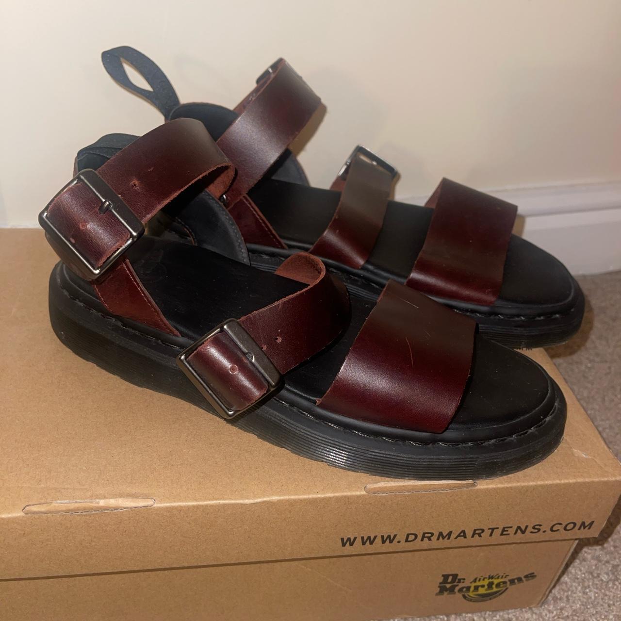 Ladies sales burgundy sandals