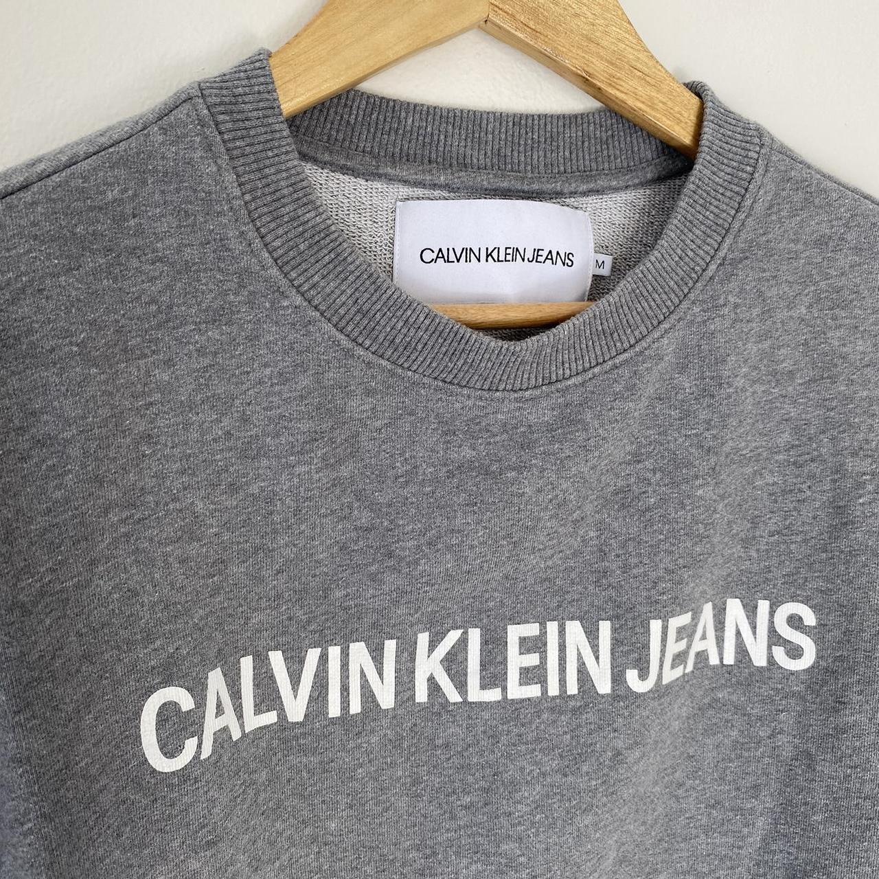 Calvin Klein Jeans Women's Grey Jumper | Depop