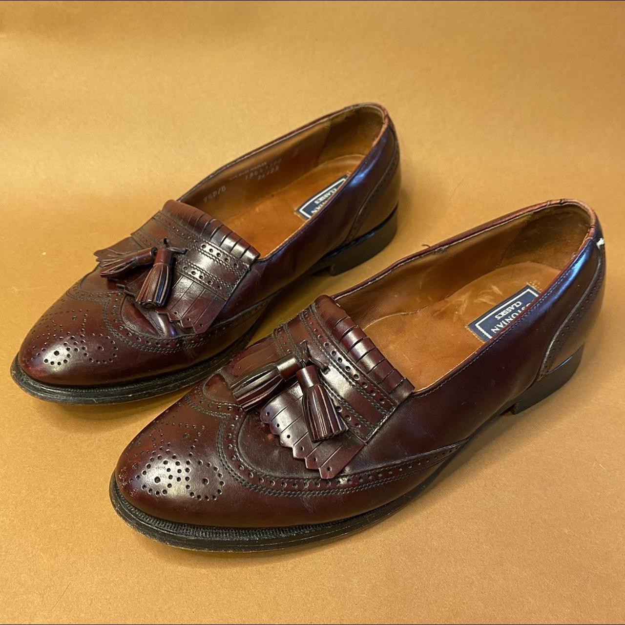 Men's Brown and Burgundy Loafers | Depop