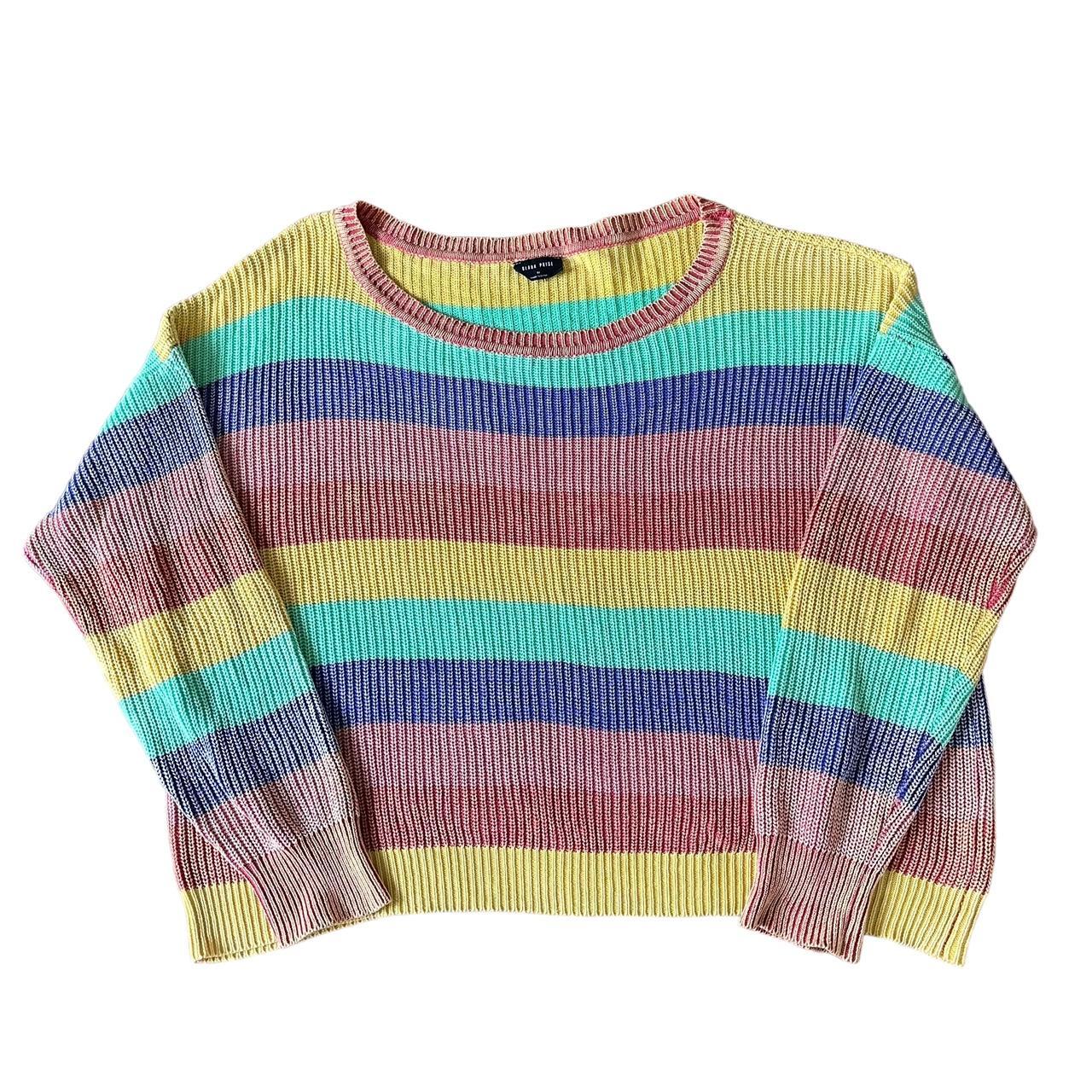 Baggy on sale striped sweater