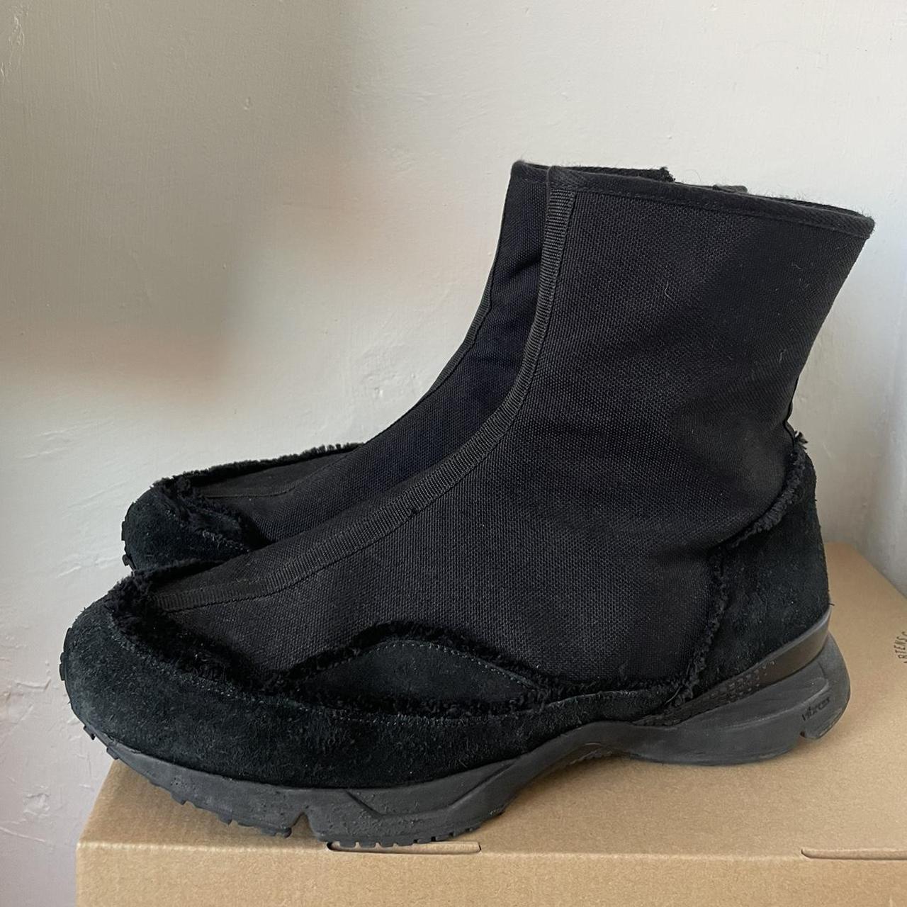 Rare Damir Doma boots. Woven and leather upper,