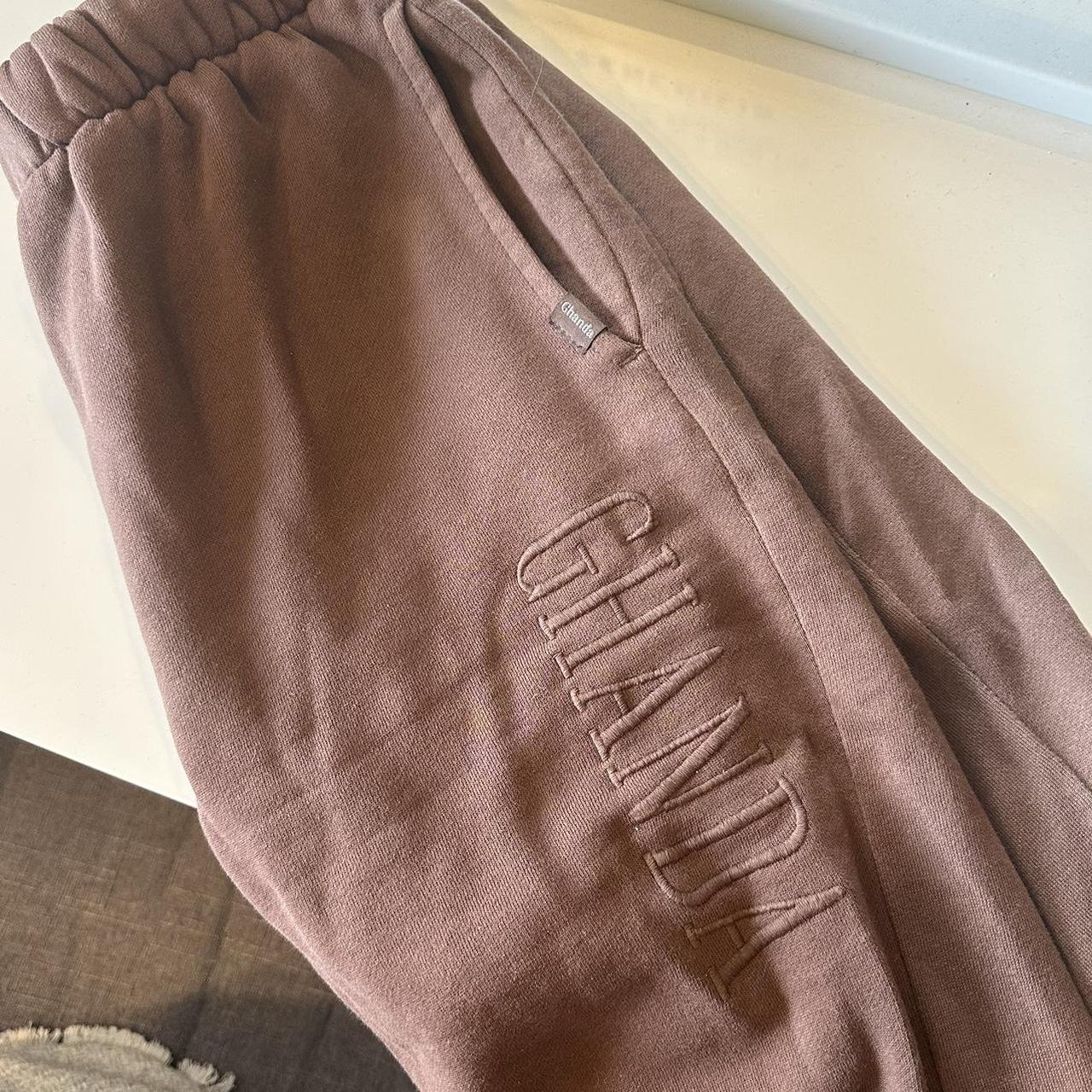 Ghanda brown track pants ghanda trackies... Depop