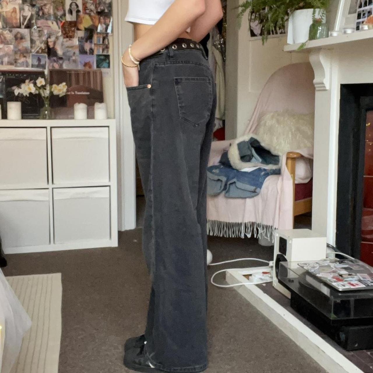 BLACK LOW RISE MOTEL ROCKS PARALLEL JEANS 🖤 Waist... Depop