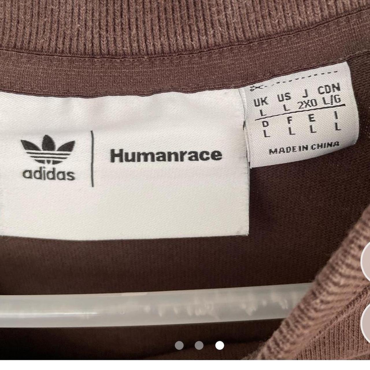 Adidas - human race T-shirt Brown Size large Worn a... - Depop