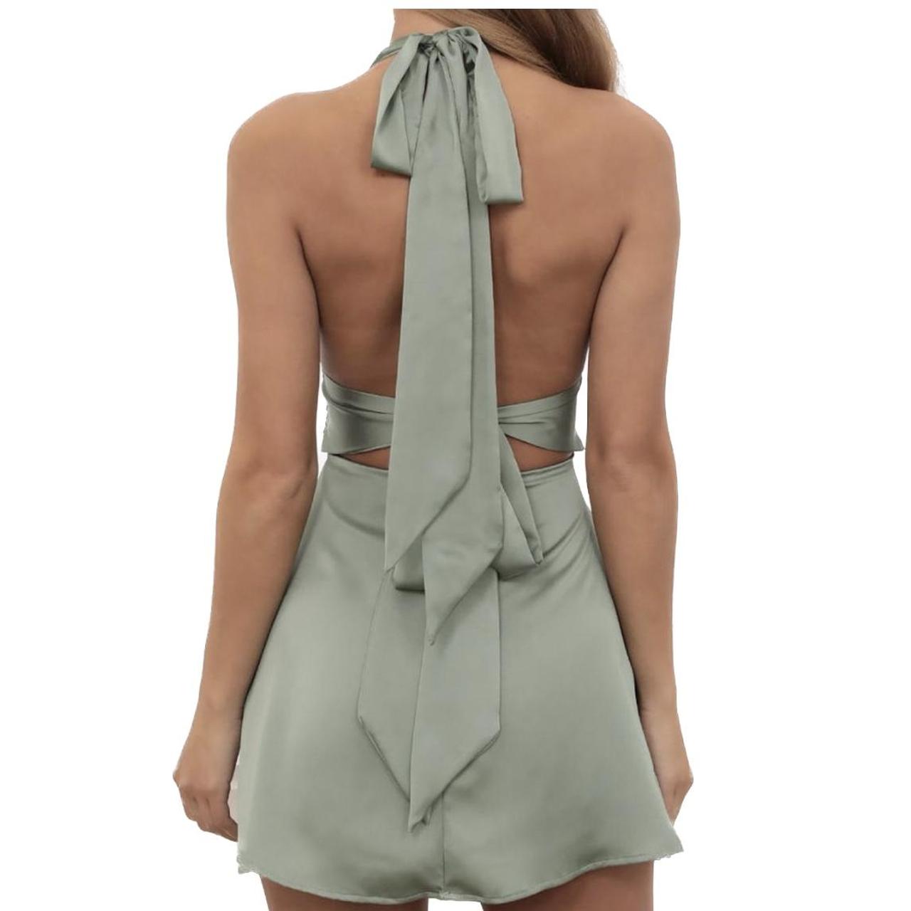 Lucy in the Sky Women's Green Dress Depop