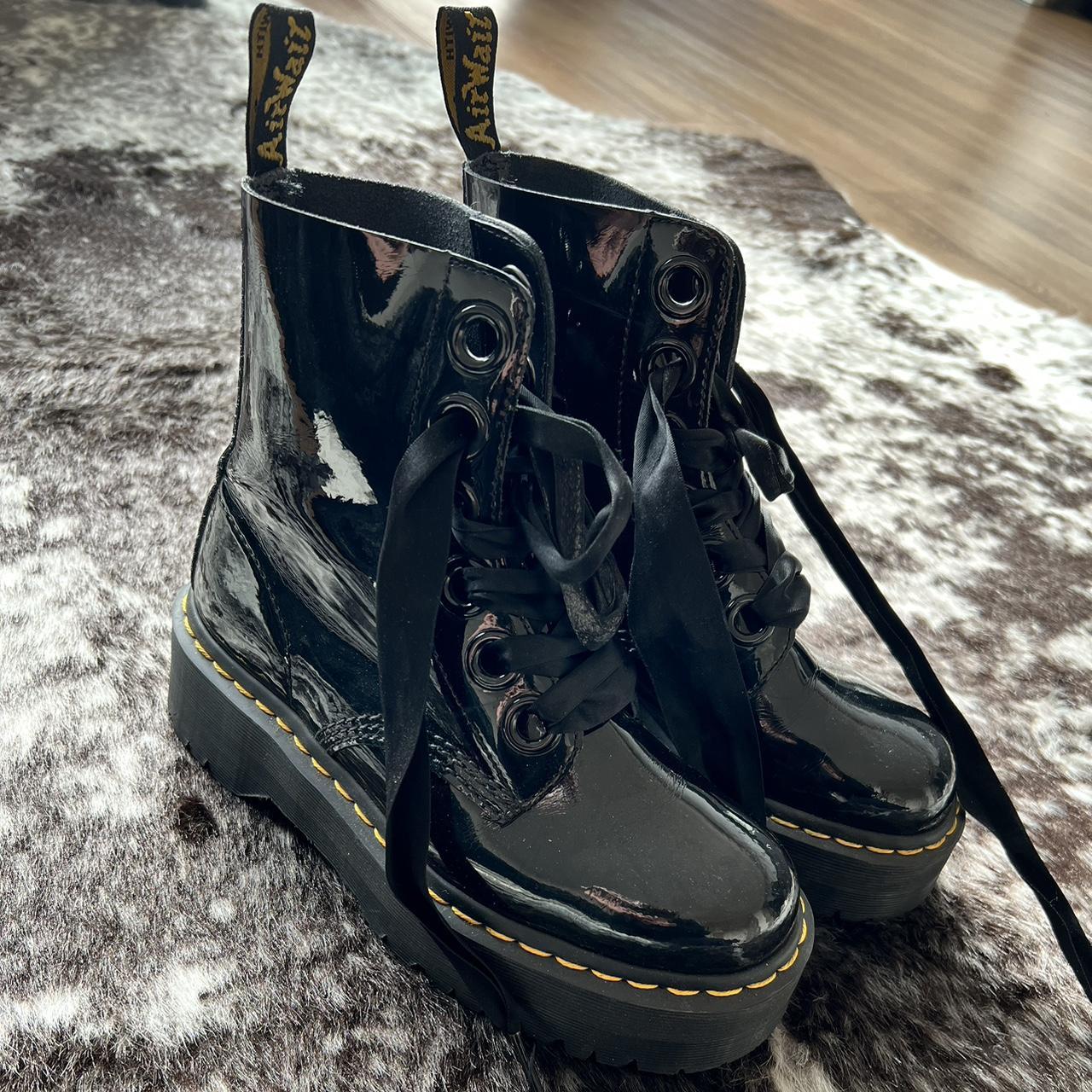 Dr Martens Patent Leather Molly Boots These Were Depop 7317