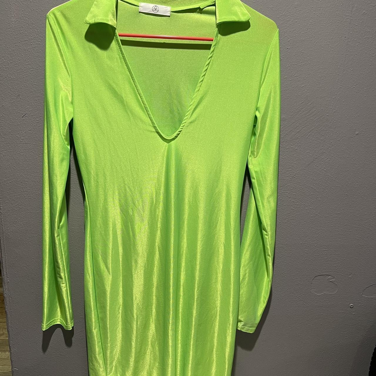 Missguided neon green dress hotsell